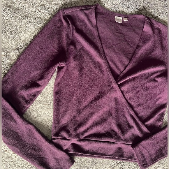 Simons Purple Crossover Crop Top - Picture 1 of 3